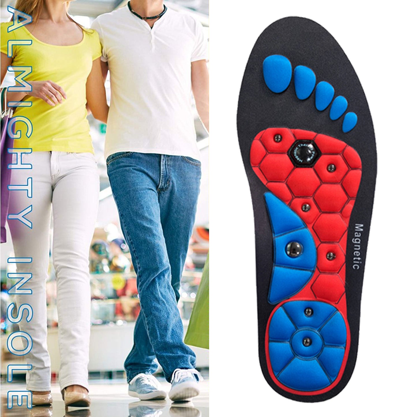 Comfort Boost Magnetic Insoles – Anti-Fatigue Foot Support